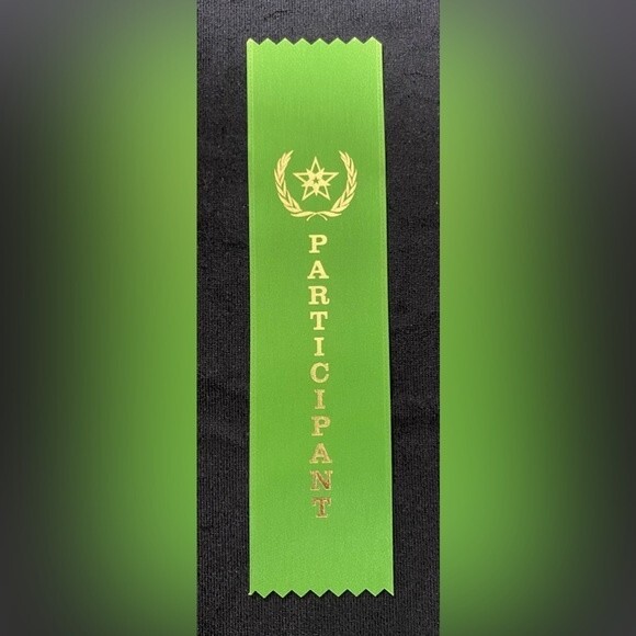 100) Green Participant Award Ribbon 4H Sports School Event Contestant Races Game - Picture 1 of 1